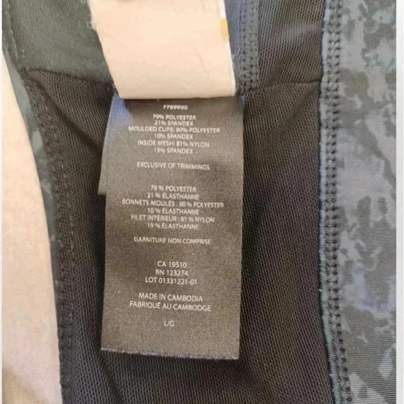 Lole Black & Grey  Adjustable Sports Bra Size Large - Picture 6 of 8